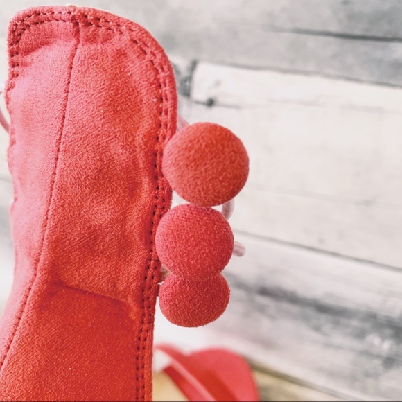 Lala Ikai Ankle Strap Heels Coral Size 7 - Picture 7 of 7